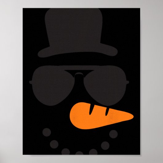 Poster Snowman Face Family Christmas Matching Costume Men (Devant)