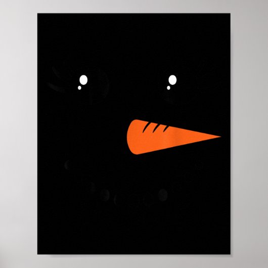 Poster Snowman Girl Face For Girls Christmas Winter (Devant)