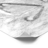 Poster Snowman Grayscale Crayon dessin de la scène de Noë (Coin)