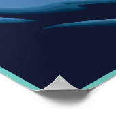 Poster Snowman grimpe dans les montagnes à Noël (Coin)