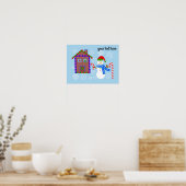 Poster Snowman & House #1 (Cuisine)