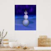 Poster Snowman la nuit (Cuisine)