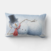 Poster Snowman Lumbar Coussin de Noël (Verso)