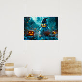 Poster Snowman malin avec Citrouilles brillants dans la f (Cuisine)