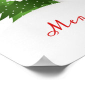 Poster Snowman mignon Et Nom Personnalisé Noël (Coin)