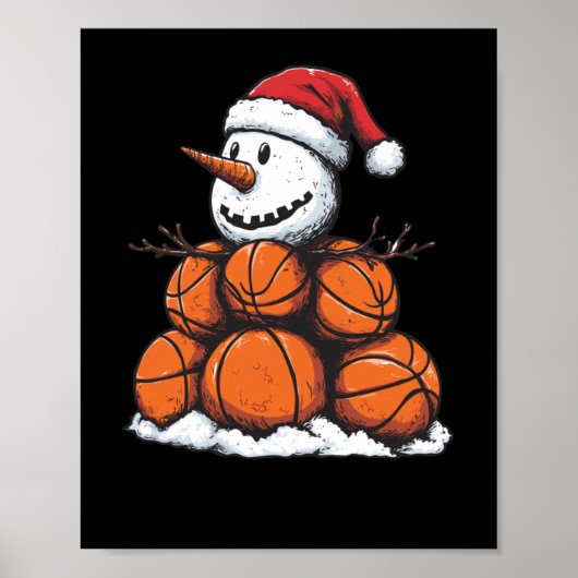 Poster Snowman Mvp Basket Noël (Devant)
