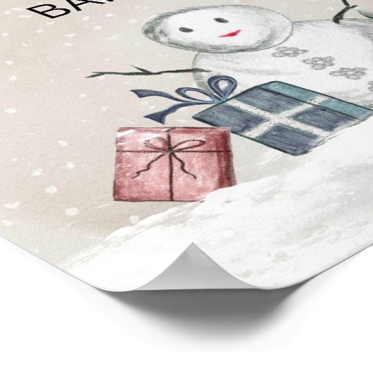 Poster Snowman Réchauffez-vous au chocolat chaud bar (Coin)