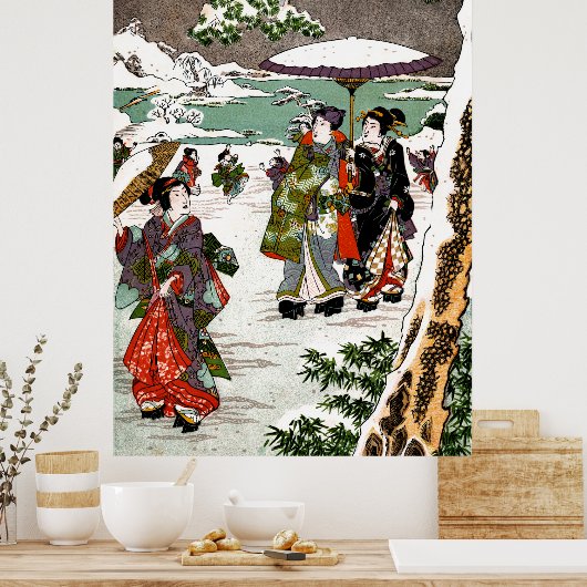 Poster Snowscape japonais (Cuisine)