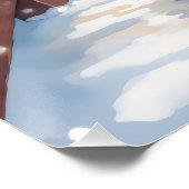 Poster Snowy Bridge Boykin Spaniel Christmas Art (Coin)