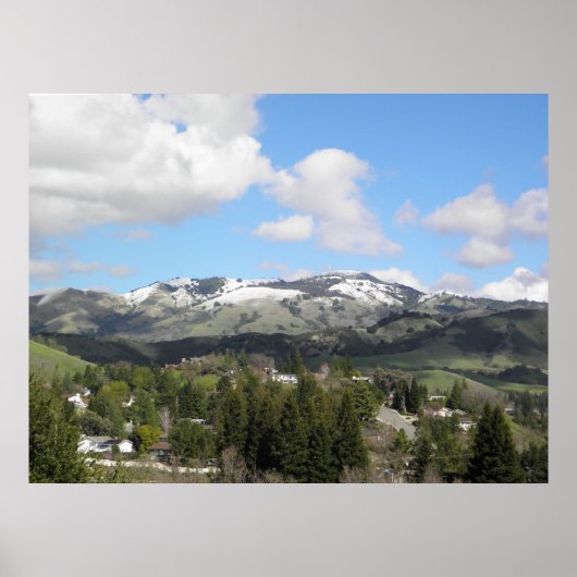 Poster Snowy Mt. Diablo (Devant)