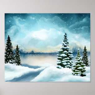 Poster Snowy pine