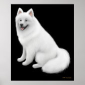 Poster Snowy Samoyed Chien Imprimer (Devant)