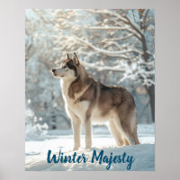 Snowy Sentinel : Alaskan Malamute Majesty