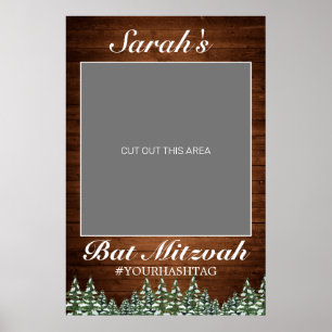 Poster Snowy Wood & Forest Rural Bat mitzvah Photo Prop