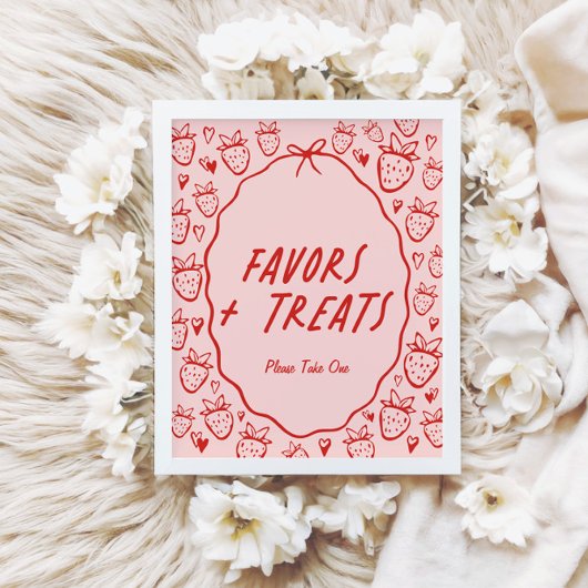 Poster So Berry Sweet Whimsical Coquette Faveurs & Traite