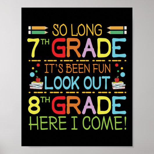 Poster So Long 7e année - Regarde dehors 8e année ! (Devant)