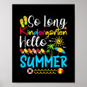 Poster So Long Kindergarten Hello Summer (Devant)