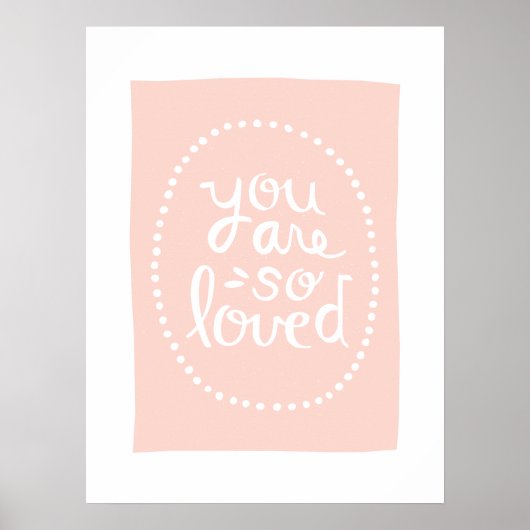 Poster So Loved Children's Art Print - Rose (Devant)