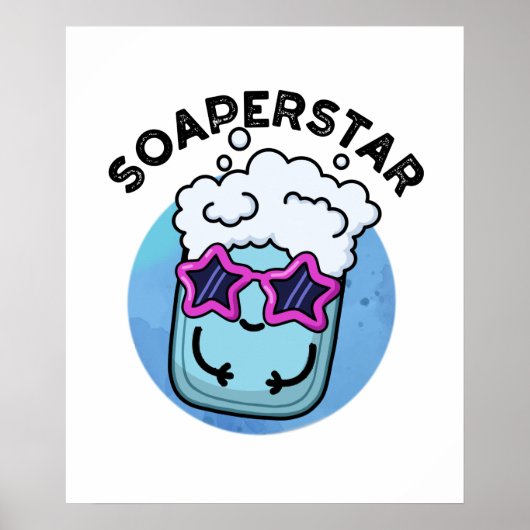 Poster Soaperstar Funny Superstar Soap Pun (Devant)