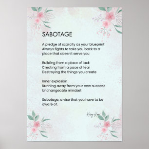 Poster Sobotage - Sensibilisation Poème d'amour personnel