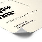 Poster Sobre élégant et chic mariage, panneau de barre de (Coin)