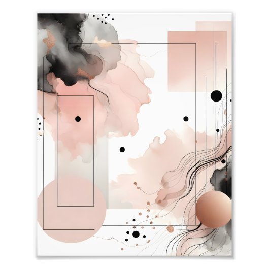 Poster sobre rose et noir (Devant)
