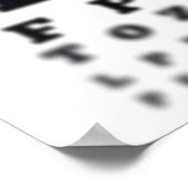Poster Sobriété floue Sobriety Test Eye Chart (Coin)