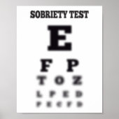 Poster Sobriété floue Sobriety Test Eye Chart (Devant)