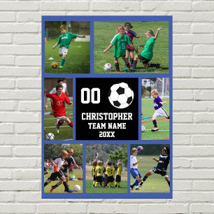 Poster Soccer 7 photo collage - Nom, équipe, année de num