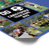 Poster Soccer 7 photo collage - Nom, équipe, année de num (Coin)