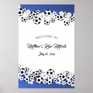 Poster Soccer Bar Mitzvah Bienvenue