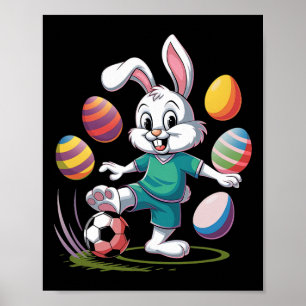 Poster Soccer Chemise de Pâques Garçons Enfants Bunny de