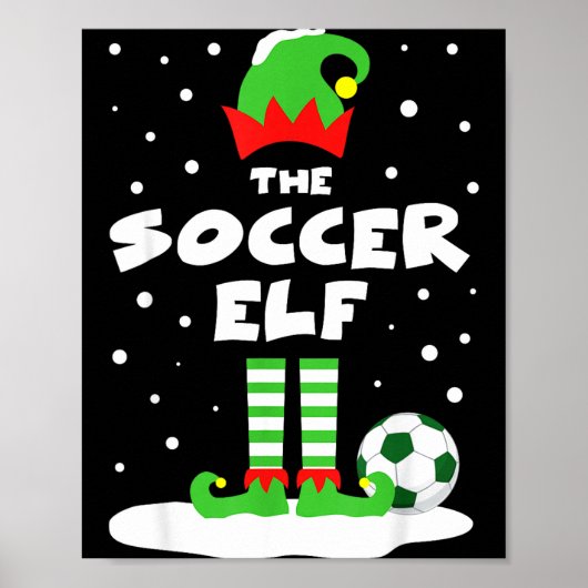 Poster Soccer Elf Matching Group Family Holiday Christmas (Devant)