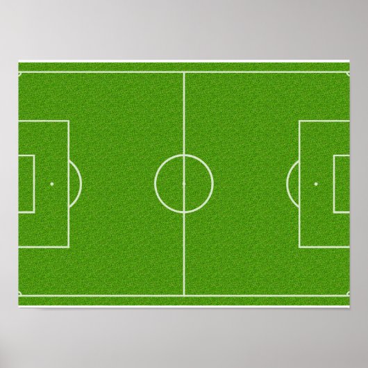 Poster Soccer Field Pattern on Grass (Devant)