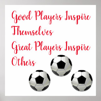 Poster Soccer Football Citation Inspirationnelle Inspirer