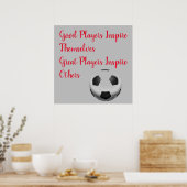 Poster Soccer Football Inspirational Quote Inspire Player (Cuisine)