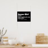 Poster Soccer Girl Drôle Définition (Cuisine)