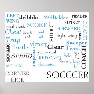 Poster Soccer Glossary