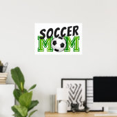 Poster Soccer Maman Ball and Field Football Pitch (Bureau à domicile)