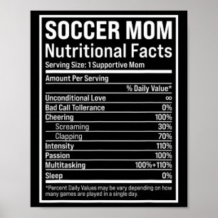 Poster Soccer Maman Ll Mom Nutritionfaits Drôle Mères