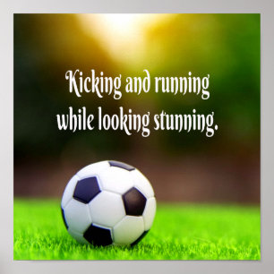 Poster Soccer Motivationnel Inspirationnel Green Field