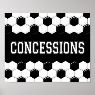 Poster Soccer Party CONCESSIONS Signe Imprimer