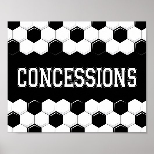Poster Soccer Party CONCESSIONS Signe Imprimer (Devant)