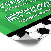 Poster Soccer Party MOTIVATIONNELLE SIGNE D'IMPRESSION (Coin)