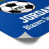 Poster Soccer personnalisé Photo Collage Nom de l'équipe (Coin)