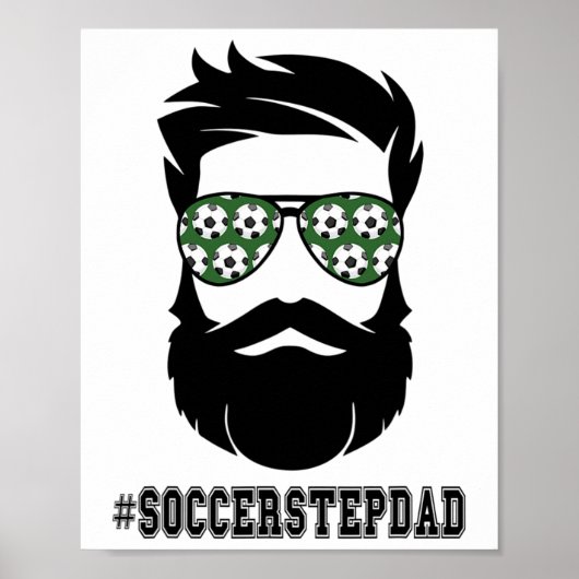 Poster Soccer Stepdad Avec Beard Step Papa Step Père Ste (Devant)