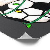 Poster Soccer With Santa Hat Funny Christmas Xmas Gift  (Coin)