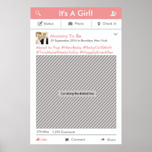 Poster Social Media Party Frame Photo Booth Prop