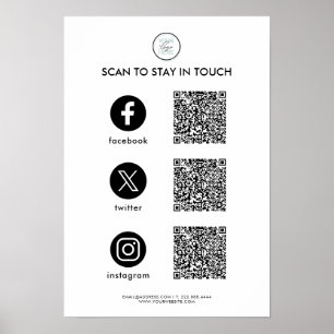 Poster Social Media QR Code Entreprise