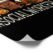 Poster Social Worker Horror Fall Café Halloween Citrouill (Coin)